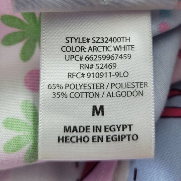 SB Scrubs Sz M Breast Cancer Awareness Vneck Back Tie Waist SS Novelty Scrub Top - Picture 5 of 9